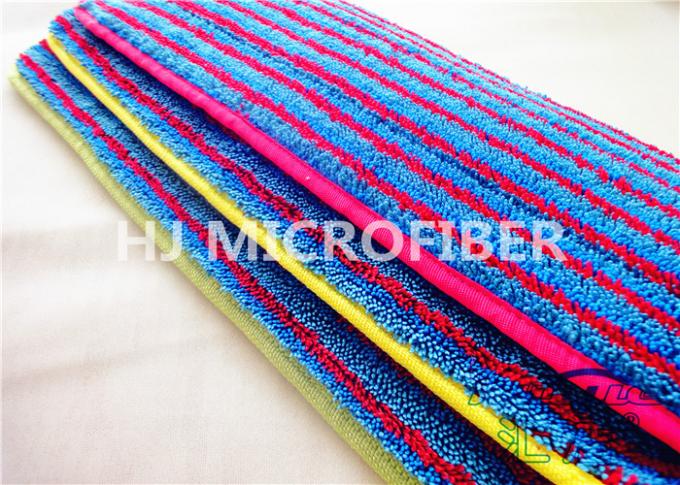 Ζωηρόχρωμα μαξιλάρια Mop Microfiber υγρά με τις κόκκινες λουρίδες, μαξιλάρι πλυσίματος Microfiber