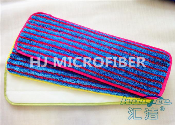 Ζωηρόχρωμα μαξιλάρια Mop Microfiber υγρά με τις κόκκινες λουρίδες, μαξιλάρι πλυσίματος Microfiber