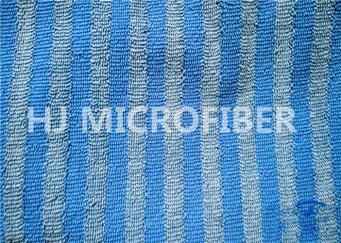 Προσαρμοσμένα ευρέα μπλε υφάσματα Microfiber Mop λωρίδων για τα καθαρίζοντας προϊόντα