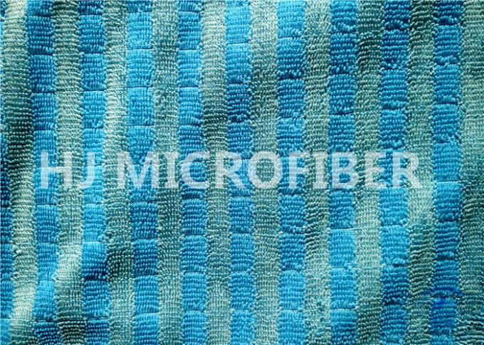 Σαφές βαμμένο Jacquard ύφασμα σωρών πλέγματος στριμμένο Microfiber για το μαξιλάρι Mop