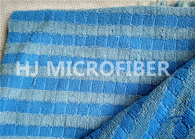 Σαφές βαμμένο Jacquard ύφασμα σωρών πλέγματος στριμμένο Microfiber για το μαξιλάρι Mop