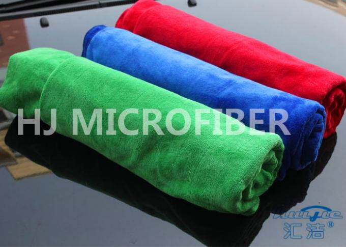 Weft-πλεκτό Microfiber βουρτσισμένο Terry ύφασμα cOem, καθαρισμός αυτοκινήτων υφασμάτων Microfibre