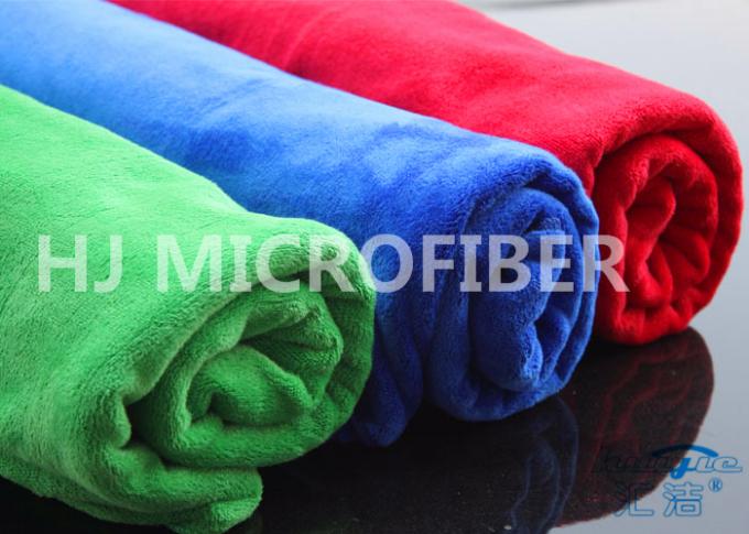 Weft-πλεκτό Microfiber βουρτσισμένο Terry ύφασμα cOem, καθαρισμός αυτοκινήτων υφασμάτων Microfibre