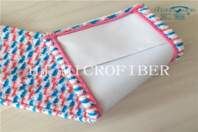 Κόκκινα μπλε άσπρα Jacquard Microfiber χρώματος βαμμένα νήμα διαμορφωμένα τσέπη μαξιλάρια αντικατάστασης Mop κεφαλιών Mop