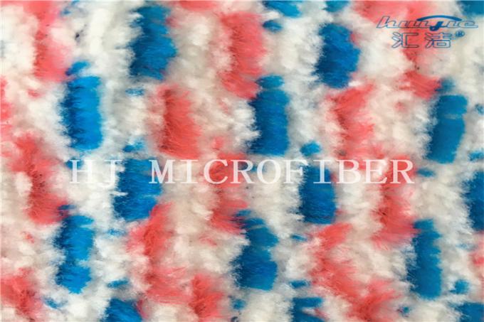 Κόκκινα μπλε άσπρα Jacquard Microfiber χρώματος βαμμένα νήμα διαμορφωμένα τσέπη μαξιλάρια αντικατάστασης Mop κεφαλιών Mop