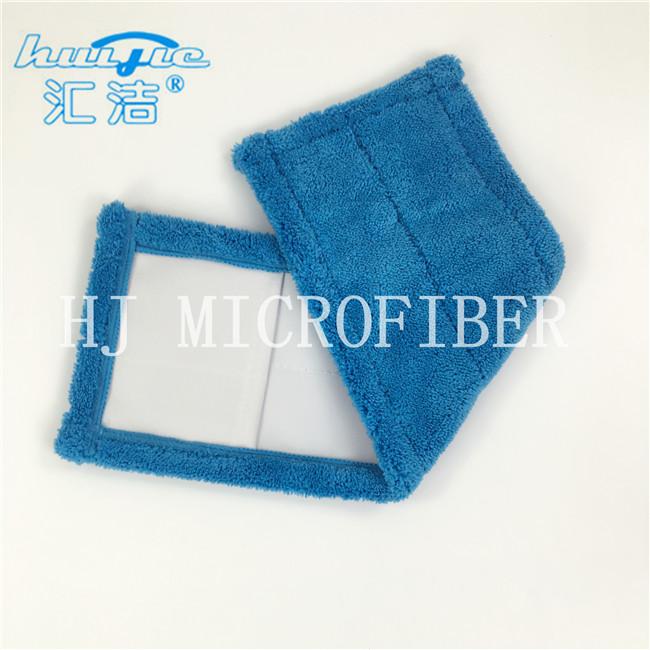 Η μπλε τσέπη δεράτων κοραλλιών Microfiber χρώματος διαμόρφωσε τα υγρά πολυσύνθετα Mop μαξιλαριών