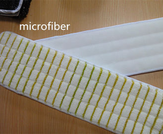 Κίτρινα υφαμένα κοραλλιών Microfiber υγρά Mop μαξιλαριών μαξιλάρια Mop βελούδου έξοχα παχιά νάυλον μόνος-Adhensive υγρά