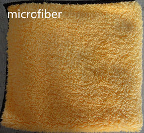 Ράβοντας χέρι δεράτων κοραλλιών που καθαρίζει την αθλητική πετσέτα 40*40cm Microfiber κίτρινο 300gsm