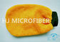 Πορτοκαλί γάντι πυγμαχίας 80% πολυεστέρας 4.4» Χ 8.8» πλυσίματος αυτοκινήτων Microfiber δεράτων κοραλλιών