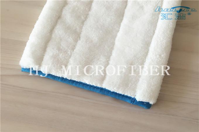 Άσπρα χρώματος μαξιλάρια αντικατάστασης Mop κεφαλιών Mop υφάσματος Microfiber πλεκτά μηχανή για τον εγχώριο καθαρισμό