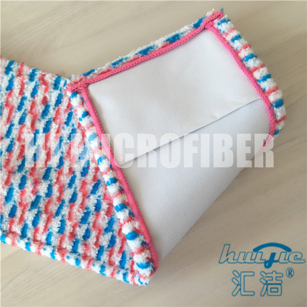 Jacquard μαξιλαριών Mop Microfiber υγρά τετραγωνικά μαξιλάρια σφουγγαριστρών αντικατάστασης υγρά με την τσέπη