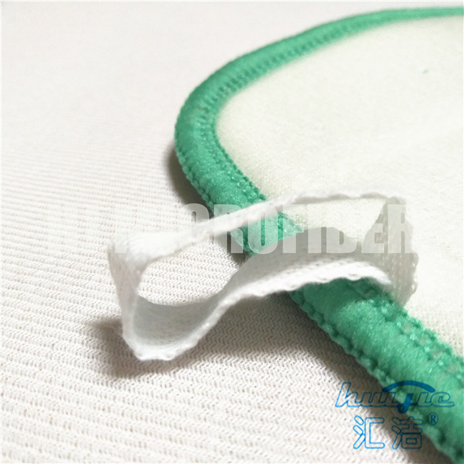 Πράσινο ύφασμα δεράτων κοραλλιών Microfiber χρώματος με τα πράσινα νάυλον σκληρά Mop ξαναγεμισμάτων καλωδίων επίπεδα για τον εγχώριο καθαρισμό
