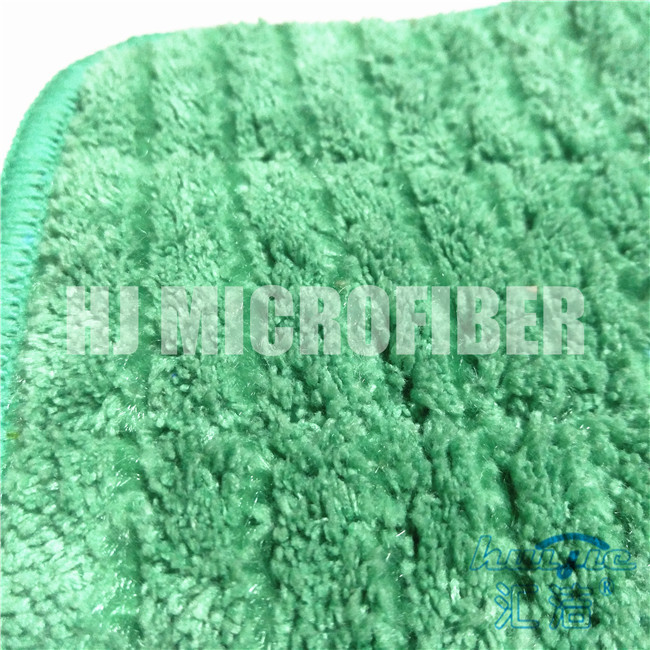 Πράσινο ύφασμα δεράτων κοραλλιών Microfiber χρώματος με τα πράσινα νάυλον σκληρά Mop ξαναγεμισμάτων καλωδίων επίπεδα για τον εγχώριο καθαρισμό