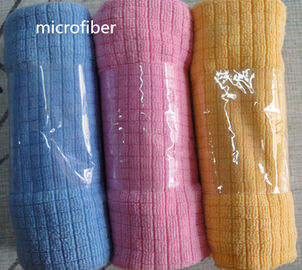 Microfiber 30 * καθαρίζοντας πετσέτες κουζινών δικτυωτού πλέγματος 40cm 260gsm κίτρινες για το λουτρό αυτοκινήτων