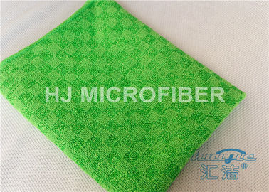 Οι πράσινες πετσέτες κουζινών Microfiber απορροφητικές Washable, ραβδώνουν το ελεύθερο ύφασμα Microfiber