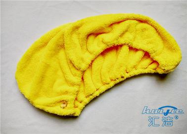 Κίτρινη/κόκκινη έξοχη απορροφητική, γρήγορη ξηρά πετσέτα περικαλυμμάτων πετσετών τουρμπανιών τρίχας Microfibre