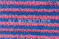 Κόκκινα και μπλε μαξιλάρια αντικατάστασης Mop κεφαλιών Mop υφάσματος λωρίδων βαμμένα νήμα στριμμένα Microfiber για τον εγχώριο καθαρισμό