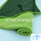 Πράσινο χρώματος Microfiber καθαρίζοντας λουτρό πετσετών υφασμάτων δροσίζοντας &amp; μικρό ύφασμα microfiber πετσετών παραλιών