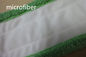 Mop σκόνης Microfiber 13*51cm πράσινο δέρας κοραλλιών πτυχών που υποστηρίζει τα άσπρα μαξιλάρια Mop Velcro υγρά