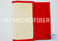 Κόκκινο χνουδωτό φιλικό προς το περιβάλλον χαλί Microfiber ιδιαίτερα απορροφητικό με τον εσωτερικό αφρό