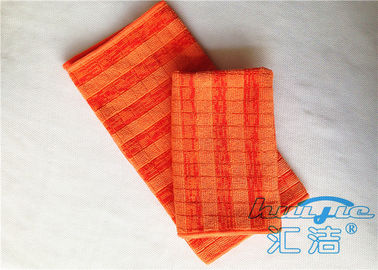 Πορτοκαλιά καθαρίζοντας υφάσματα Microfiber 80% ίνα πολυεστέρα - ελεύθερο, αντιστατικό καθαρίζοντας ύφασμα